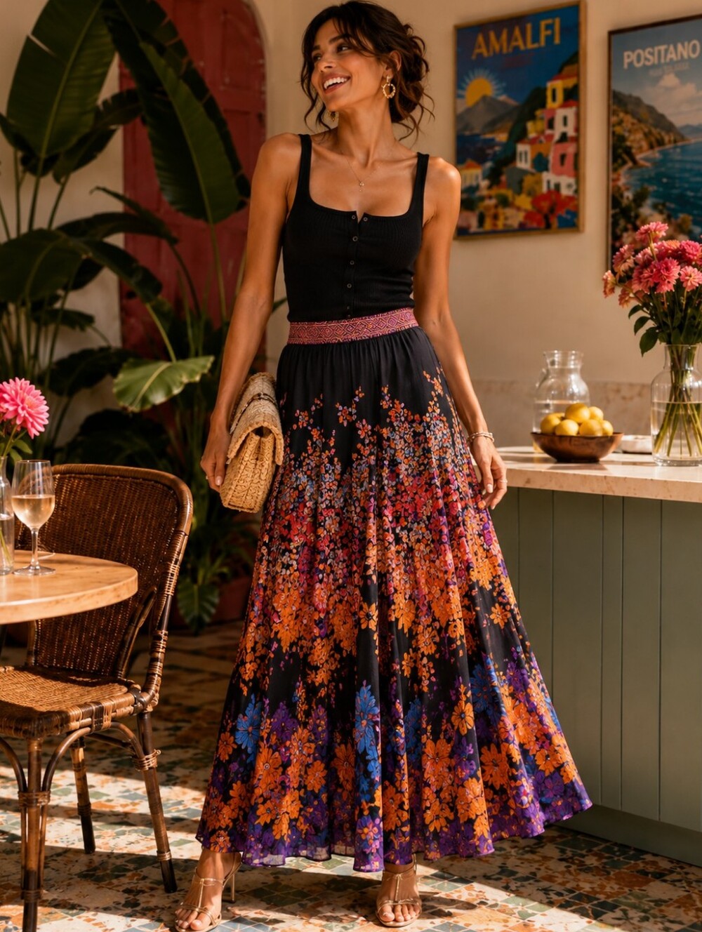Anthropologie Bhanuni by Jyoti Kala Printed Maxi Skirt